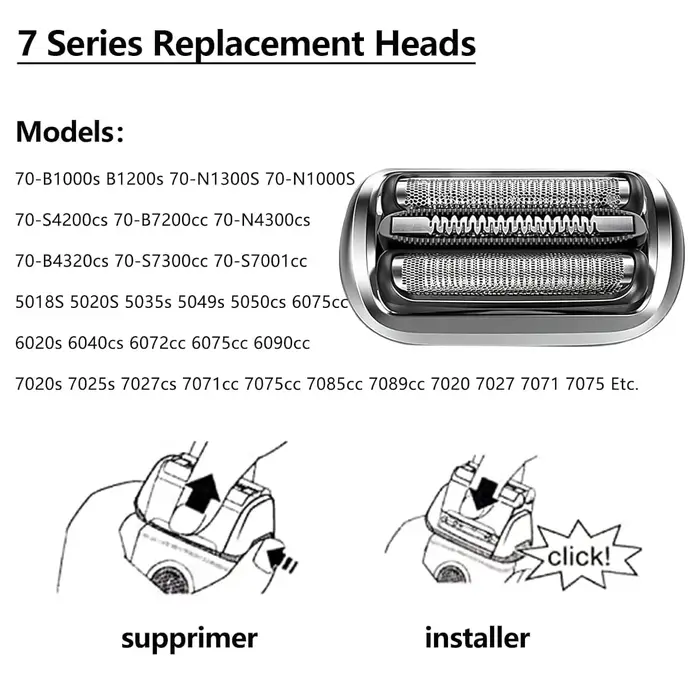 Tête de rasoir de rechange Brangdy 73S compatible