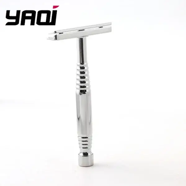Rasoir de sécurité à double tranchant en acier inoxydable Yaqi Duomo 2026 avec manche classique conf