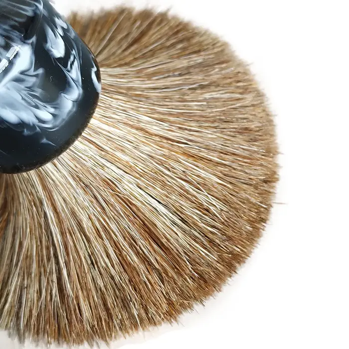 Dscosmetic-Brosse de rasage en crin de cheval doux brun pour homme, rasage humide, 24mm