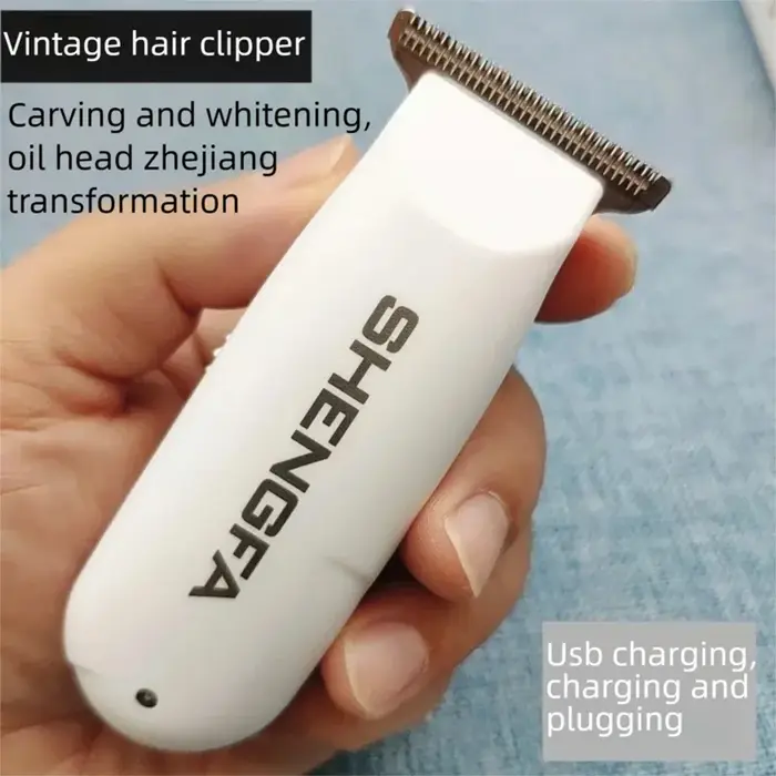 Mini tondeuse à cheveux 0 mm avec lame en acier en T