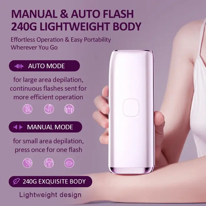 Épilateur IPL Flash 1000000 pour Femmes, Épilation Sans Douleur à Froid ou Saphir, Corps Entier, Maillot, Soin de la Peau, Épilateur IPL Permanent