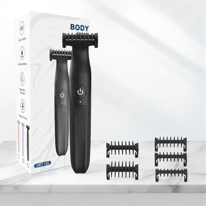 Ensemble de rasage électrique - Unisexe - Tondeuse à double usage USB, appareil d'épilation indolore, adapté aux aisselles, aux jambes, aux bras, aux barbes