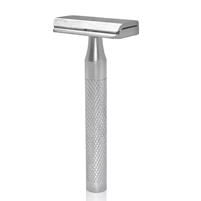 Rasoir manuel double face en acier inoxydable pour homme, poignée confortable pour un rasage en douc