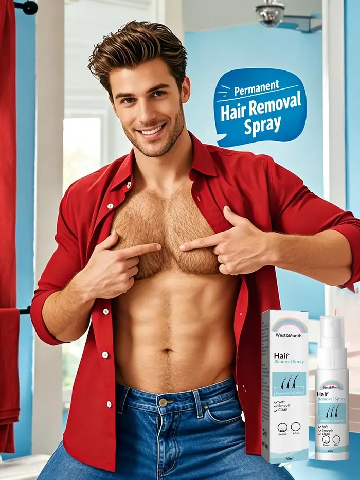 Le spray d'épilation permanente dissolve les cheveux instantanément les pulvérisations sans effort douce sur la peau