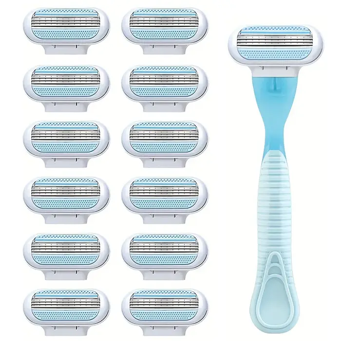 Nouveau rasoir de sécurité pour femmes, lames de rasage manuelles en acier inoxydable à 3 couches, pour la barbe, les poils du corps, le bikini, les aisselles, les cuisses