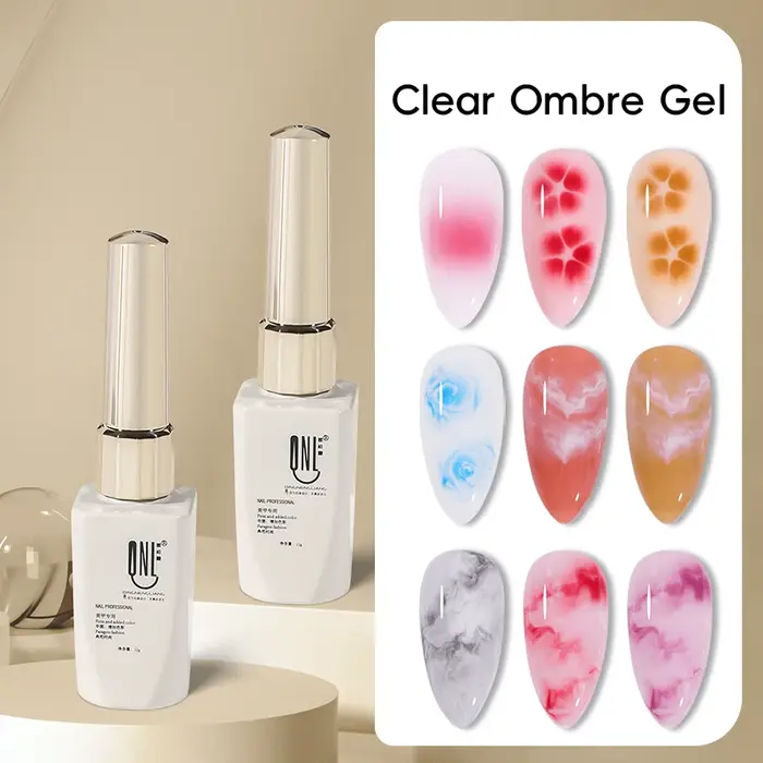 RS NAIL 12ml vernis Gel fleuri clair tremper UV LED Transparent fleur dégradé Gel