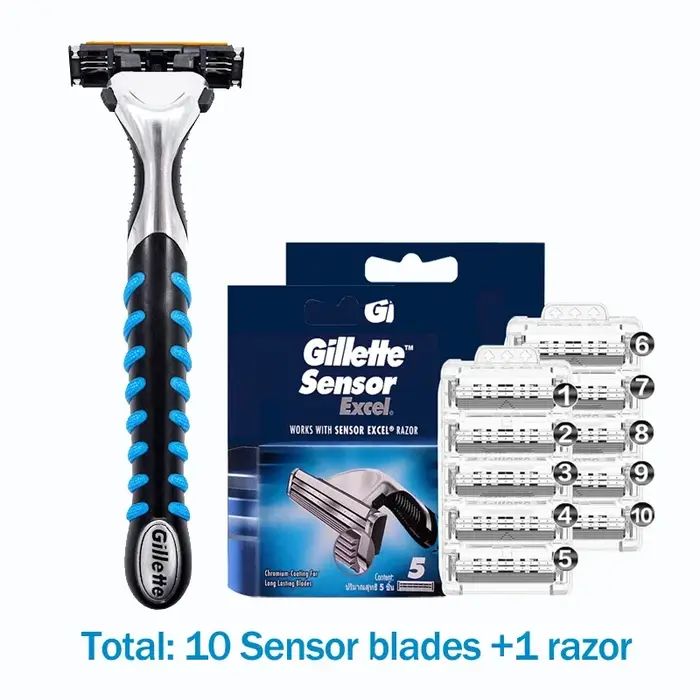 Gillette Sensor Excel – recharges de lames de rasoir pour hommes Vector3