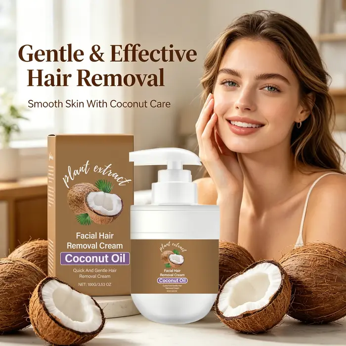 Crème dépilatoire à la noix de coco