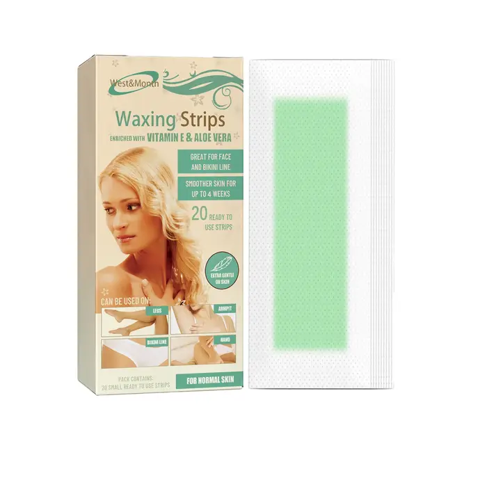 Bandes de cire dépilatoire professionnelles pour l'été, papier de cire froide double face pour les j