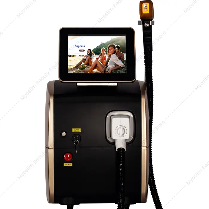 Appareil professionnel d'épilation au laser diode 808nm à 10 barres avec tête de refroidissement pour épilation complète du corps et des aisselles, salon de beauté