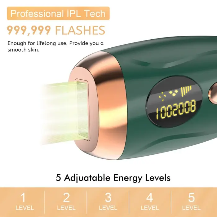 L'appareil laser à diode électroluminescente IPL portable le plus populaire pour l'épilation permanente à domicile pour les femmes