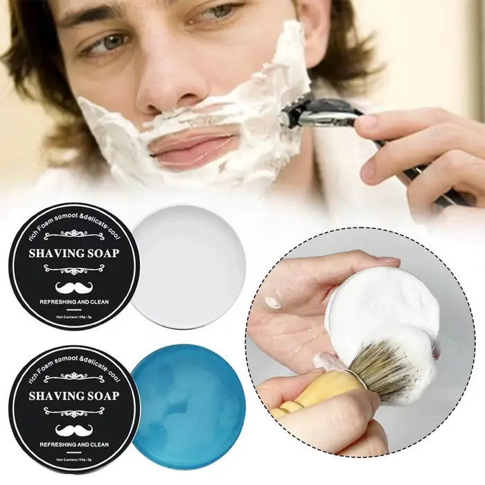 1/2 Pcs Pinceaux de Rasage et de Maquillage à Manche en Bois