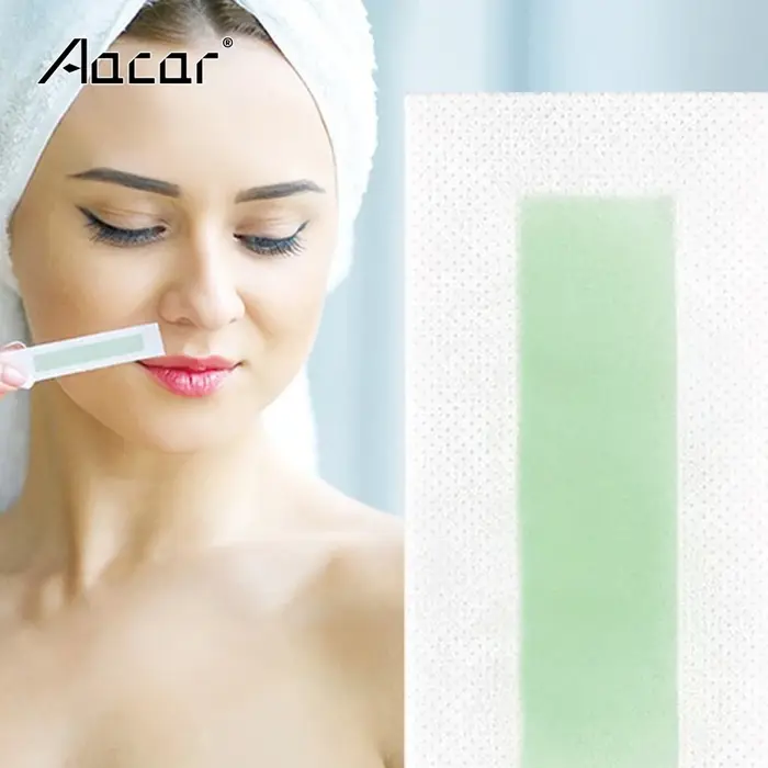 24/12 pièces bandes de cire pour les lèvres du visage