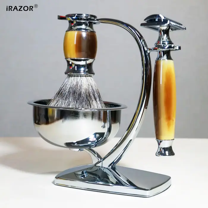 Kit de rasoir à double tranchant iRAZOR Classic pour homme avec 10 lames