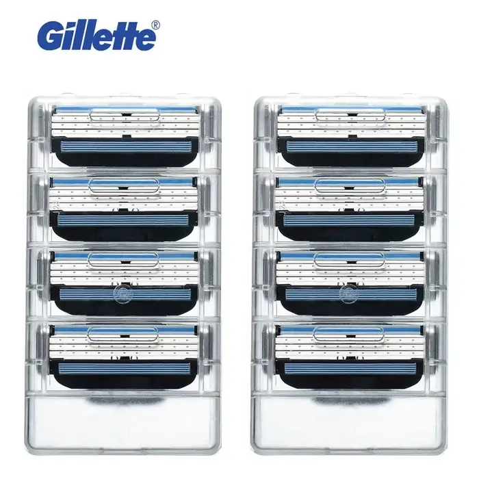 Véritable Gillette Mach 3 Rasage Lames de Rasoir Pour Hommes Marque La Lame À Raser Avec 8