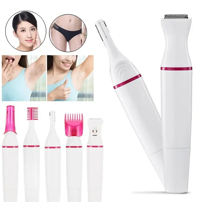 Épilateur électrique multifonction 1/2 pièces, tondeuse indolore pour sourcils, corps, Bikini, épilation du visage, rasoir 5 en 1
