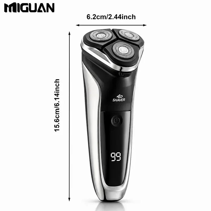 Rasoir électrique pour hommes, mini rasoir électrique, rasoir à 3 lames, rechargeable par USB, compact et portable, cadeau de vacances pour hommes