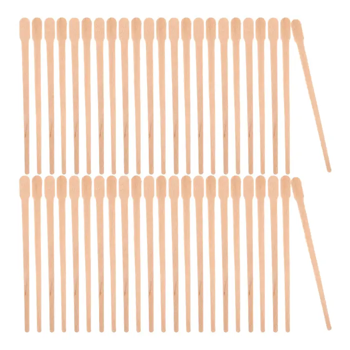 100 bâtonnets de cire en bois pour l'épilation corporelle
