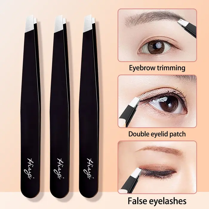 Pince à épiler pour sourcils en acier inoxydable