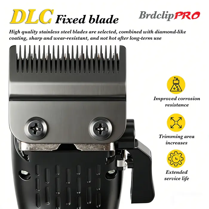 Lot de 2 tondeuses à cheveux professionnelles BRDCLIP 7500 tr/min avec lames DLC
