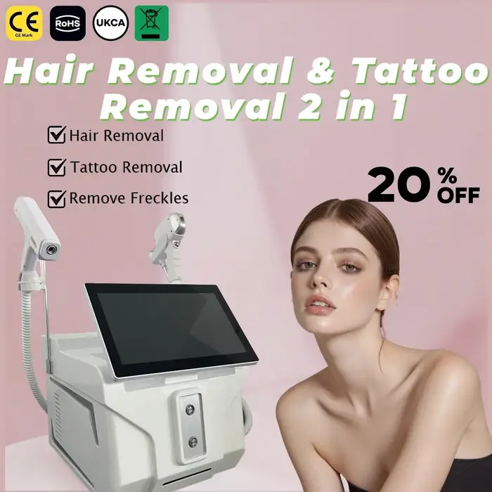 Appareil de beauté laser Pico tout-en-un pour l'épilation permanente et le traitement des pigments