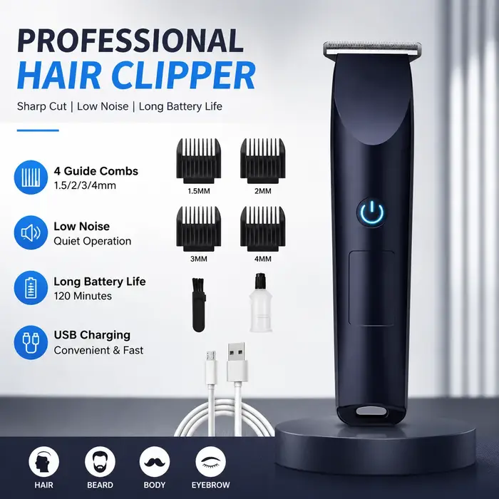 Tondeuse à cheveux électrique professionnelle pour hommes