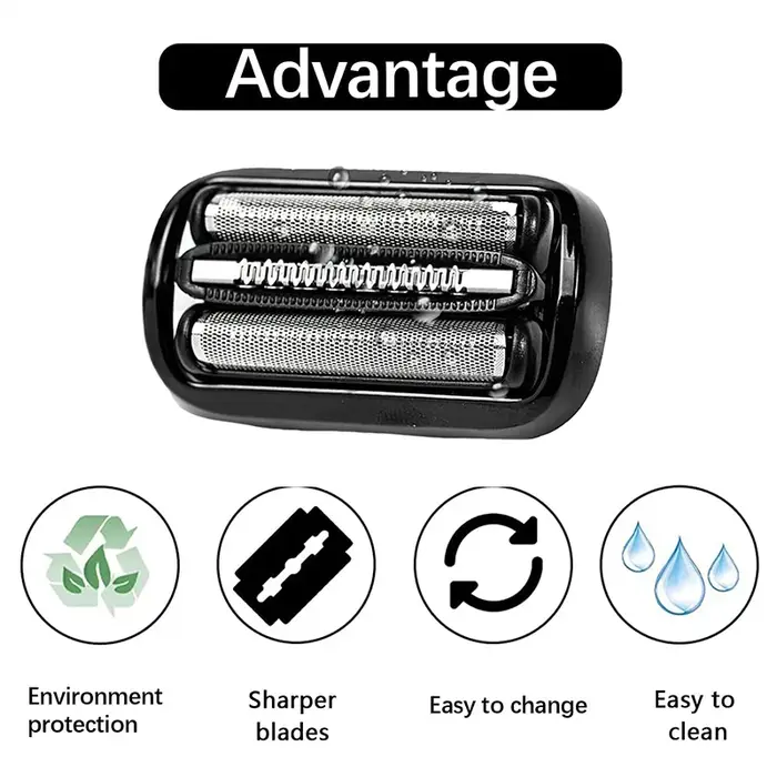 Tête de rechange 53B compatible avec le rasoir électrique Braun Series 5/6 5018s