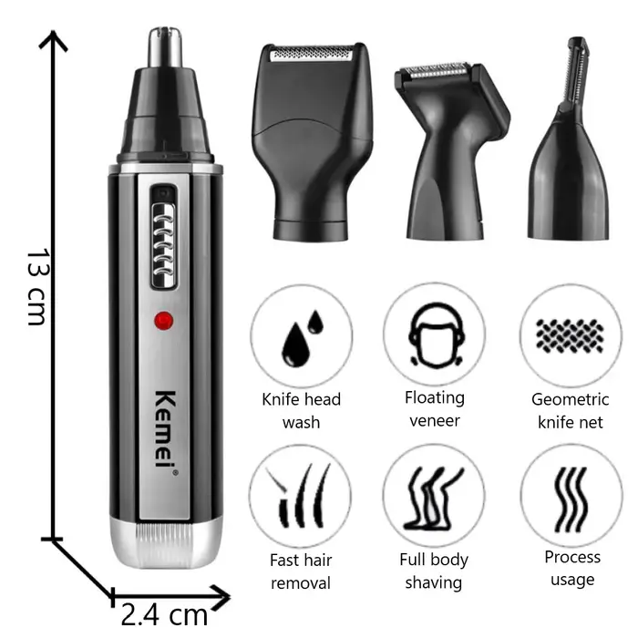 Tondeuse à Barbe Rechargeable 4 en 1 pour Homme, Appareil d'Épilation des Oreilles en Antarcand