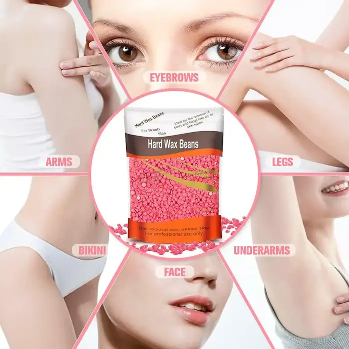 Perles de cire dépilatoire professionnelles indolores pour sourcils