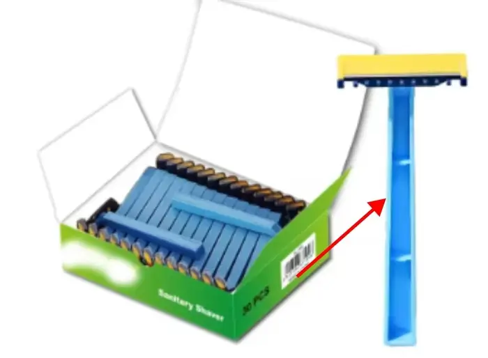 30 PCS/Boîte Rasoir jetable pour femmes, rasoir manuel hygiénique, 1 lame super tranchante avec tête