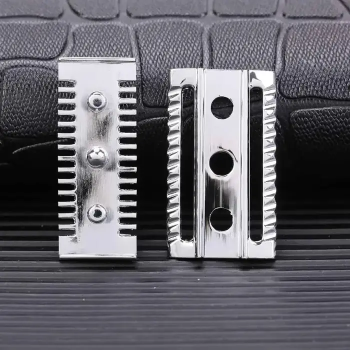 Tête de rasoir supérieure couleur chromée agressive Double tranchant pour hommes