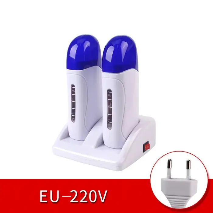 Épilateur électrique double chauffe-cire à prise UE