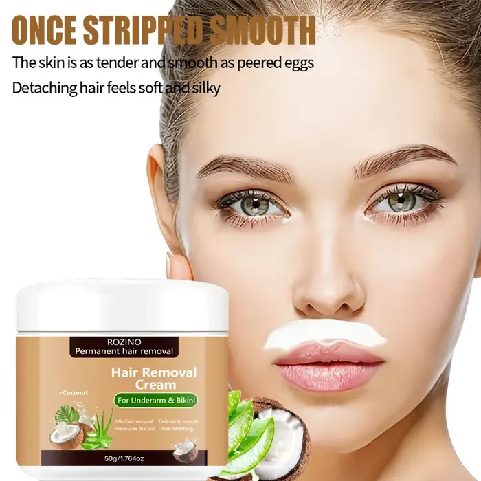 Crème dépilatoire semi-permanente à la noix de coco 50G/100G/150G, à utiliser une seule fois, pour une douceur longue durée pendant 6 mois, épilation rafraîchissante et rapide, crème dépilatoire pour