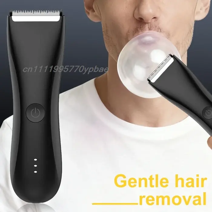  Tondeuse à poils corporels, tondeuse pubienne, rasoir pour les parties intimes, pour hommes et femmes, rasoir électrique, épilateur pour hommes avec lumière LED, USB Type-C 