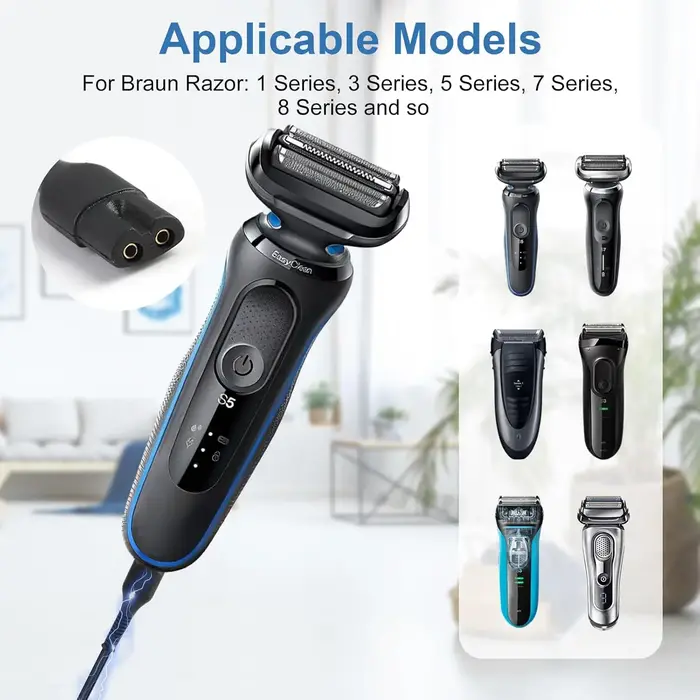 Brangdy 12V chargeur de rasoir adapté pour Braun série 7 9 3 5 1 XT5