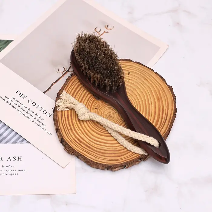 Professionnel barbier rasage barbe brosse cheveux Duster brosses crin Salon visage moustache propre