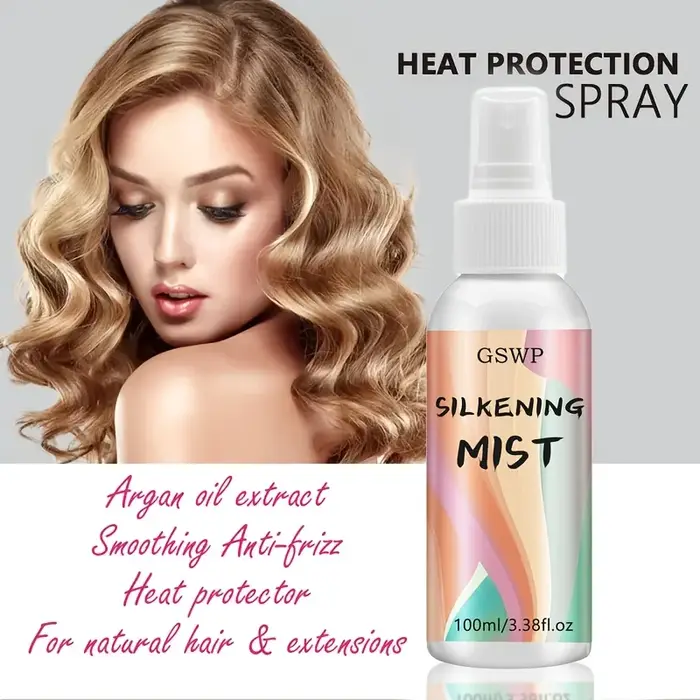 GSWP Silky Hair Spray est un soin sans rinçage avec protection thermique, un parfum agréable et laisse les cheveux lisses et brillants. 100ml