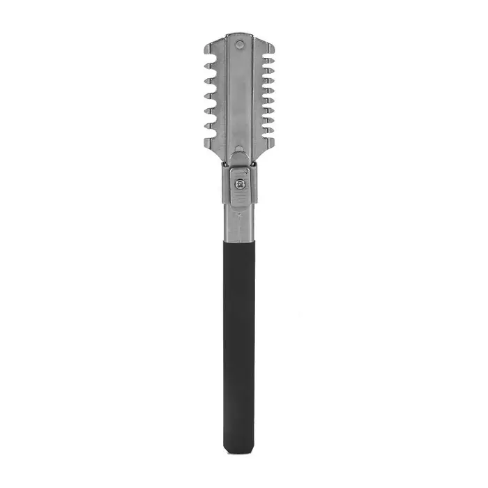 Manche en caoutchouc professionnelle bord amovible en acier inoxydable rasoir de rasage professionnel barbier cheveux rasoirs droits