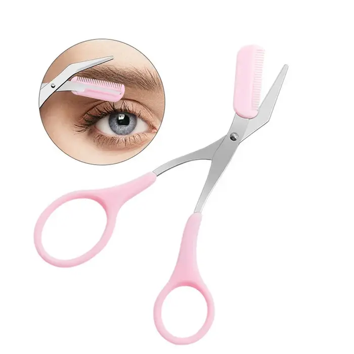 Ciseaux de rasoir à sourcils en acier inoxydable