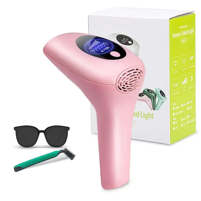 Combiné d'épilation au laser portable Vancostar 900000 Flashes Épilateur permanent indolore pour femme à la maison