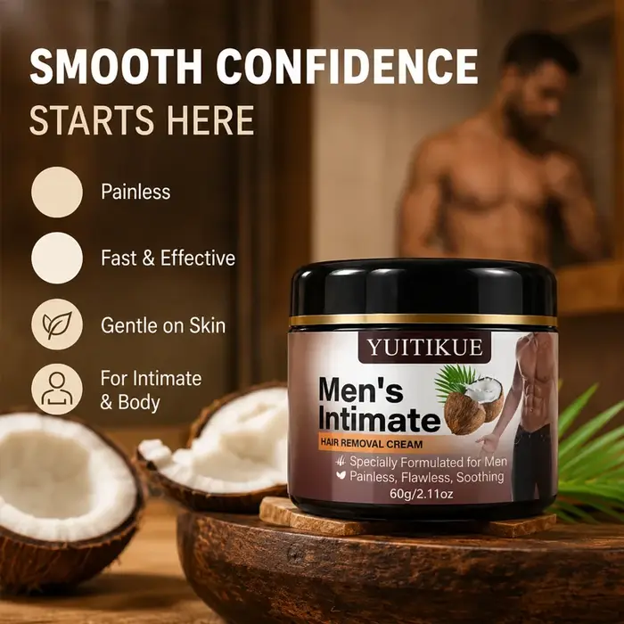 Crème dépilatoire indolore pour hommes