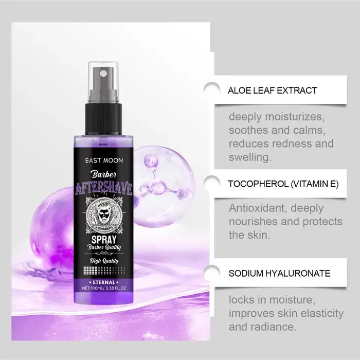 Spray après-rasage hydratant en profondeur, 1/3/5 pièces, 100ml, hydratation efficace, réparation, apaise la barbe, réduit les rougeurs, gonflements, non gras