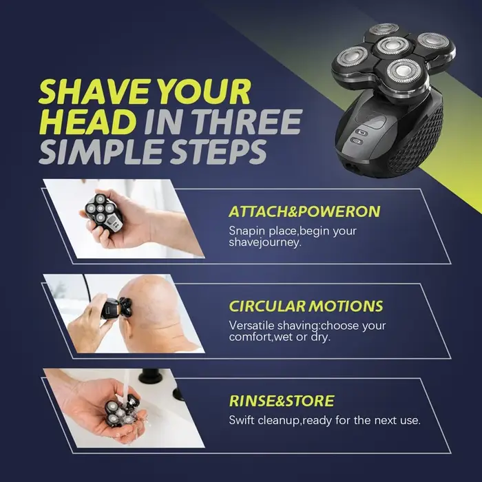 Tête de rechange compatible avec le rasoir électrique Remington Bald Head Balder Pro XR7000 & XR1500 & XR1501