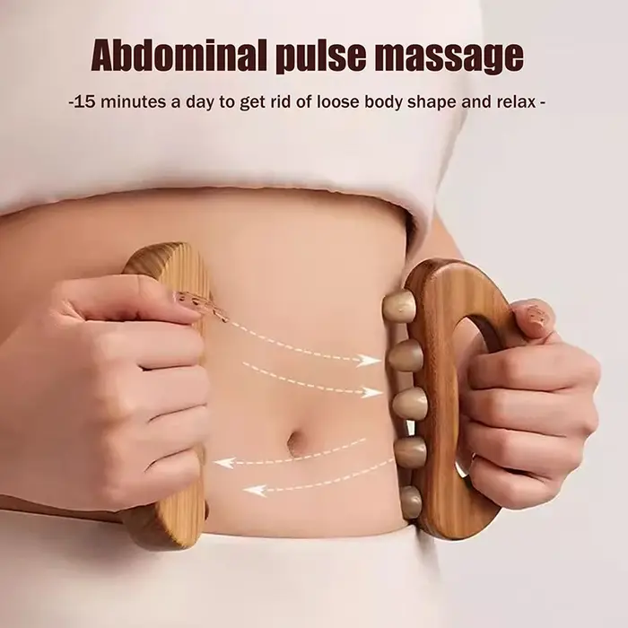 Planche de massage en bois pour drainage lymphatique