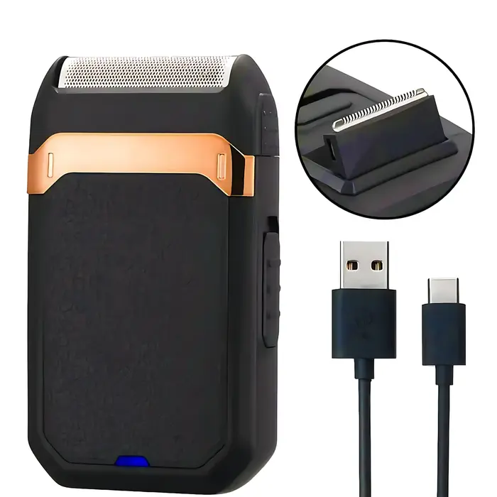 Rasoir à barbe tondeuse à favoris électrique pour homme avec coupe-ongles batterie au Lithium Rechargeable