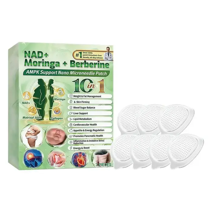 Patch Microneedle Moringa pour le Soin Corporel – Soutien Naturel au Métabolisme Énergétique, Gestio