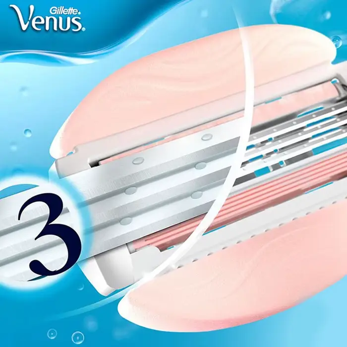 Lames de rechange pour rasoir Gillette Venus Spa Breeze Comfortglide pour femmes, 3 lames ultra-fines, barres de savon au thé blanc intégrées