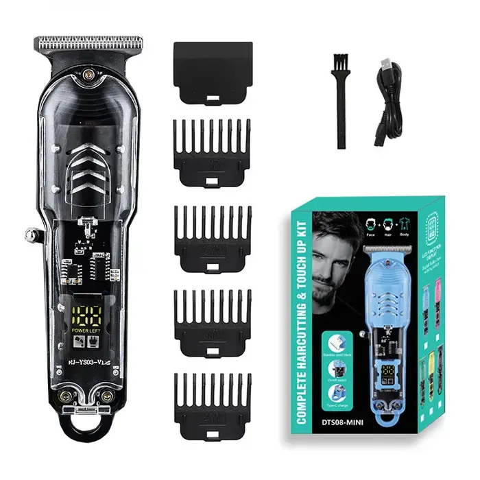 Tondeuses à cheveux professionnelles transparentes pour hommes