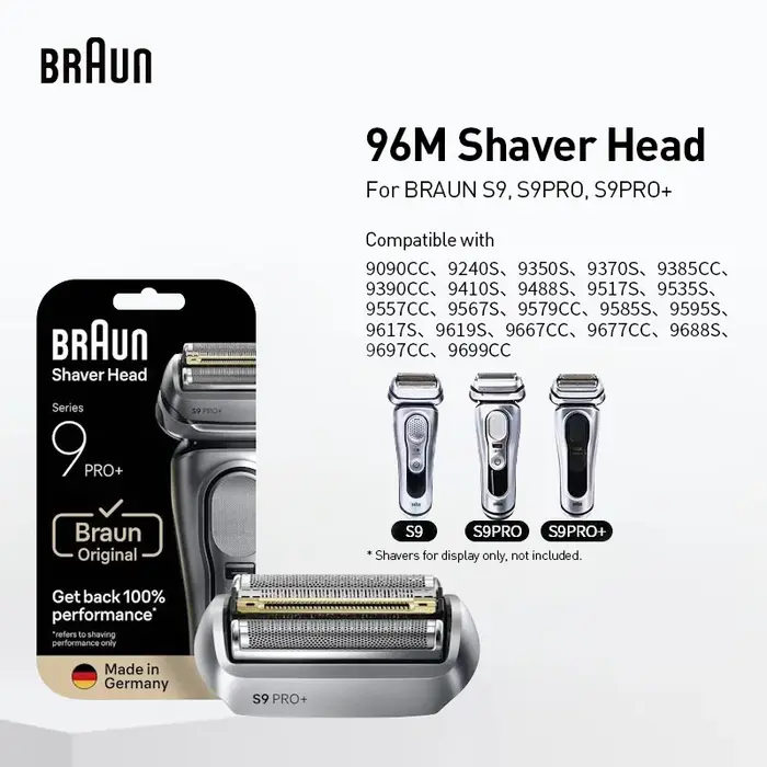 Tête de rasage pour rasoir électrique Braun 96M série 9 Pro +