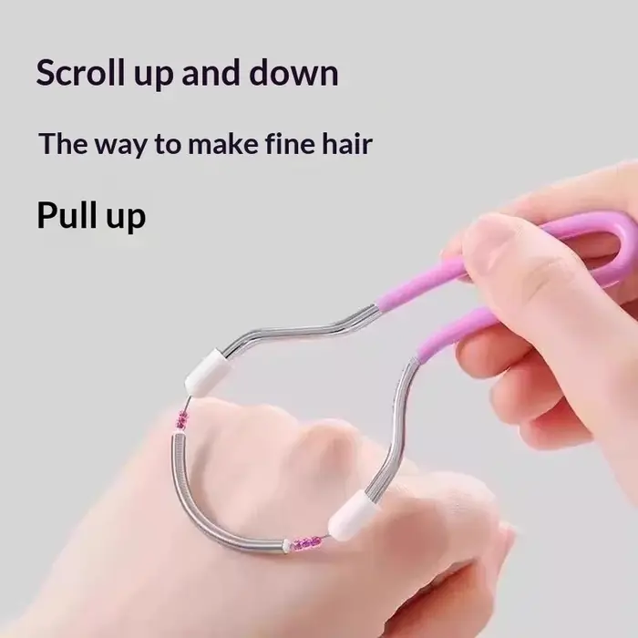 1/3/5 PIÈCES Épilateur facial à ressort pour femme en acier inoxydable, rouleau pliable, bâton épilateur, outil de beauté pour une épilation du visage sans douleur